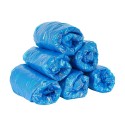 100 pezzi Copriscarpe monouso sovrascarpe PE Calzari elastico blu usa e getta