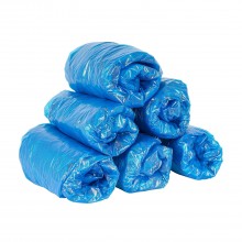 100 pezzi Copriscarpe monouso sovrascarpe PE Calzari elastico blu usa e getta
