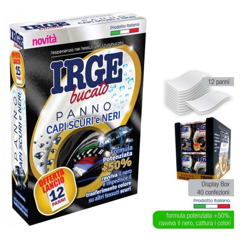 IRGE Panni Cattura Colori L'Acchiappacolore Lavatrice per Capi Scur...