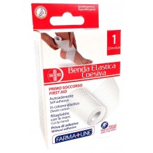 2x Benda Elastica Coesiva autoaderente 2,5m x 6cm per fasciature pronto soccorso