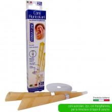 24pz Coni per l'igiene efficace e sicura dell'orecchio pulizia cerume cera d'api