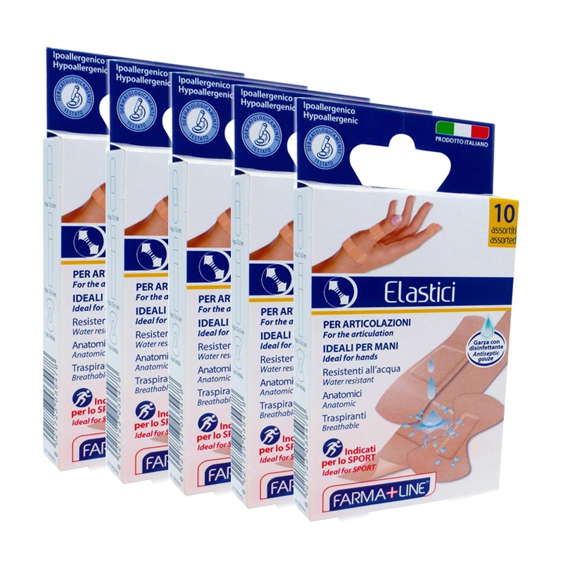 50 Cerotti assortiti per mani e dita elastici traspiranti resistenti all'acqua