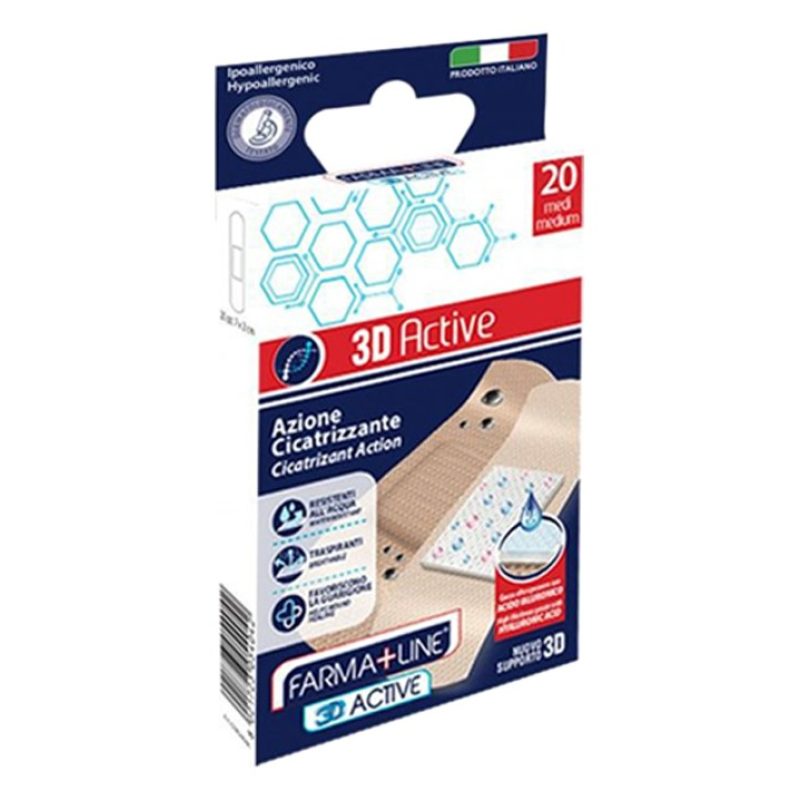 Farma+Line Cerotto medio Cicatrizzante set da 100 pezzi con acido i...