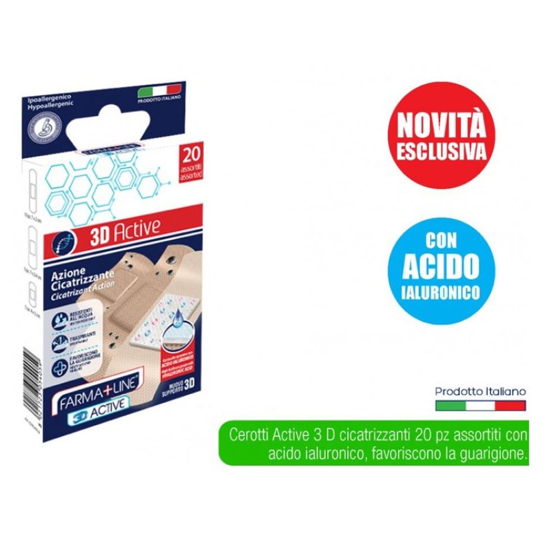 Farma+Line Cerotto Cicatrizzante set da 100 pezzi assortiti acido i...