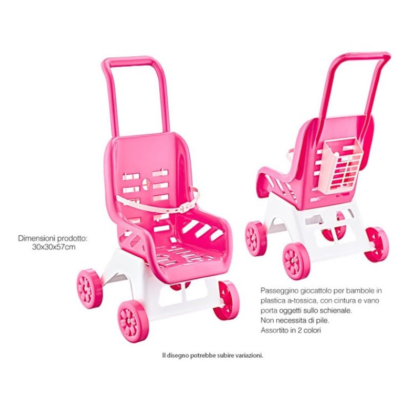 Joko Passeggino giocattolo per bambola rosa carrozzino plastica bam...
