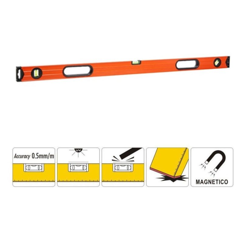 Kmt Style Livella a bolla magnetica con 3 bolle in alluminio calami...