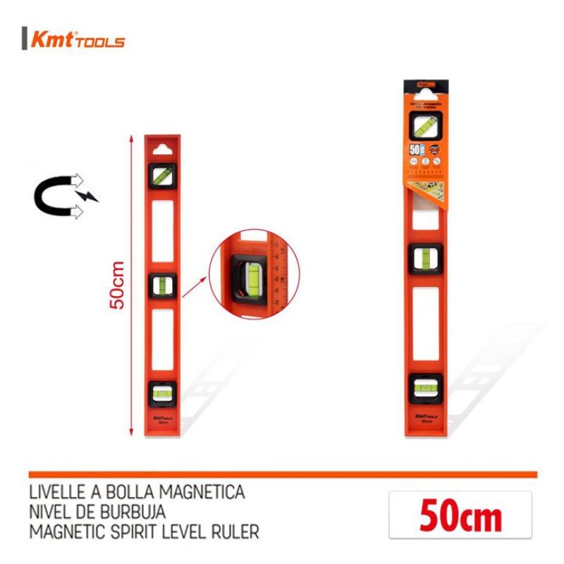 Kmt Style Livella a bolla magnetica con 3 bolle in PP calamitata lu...