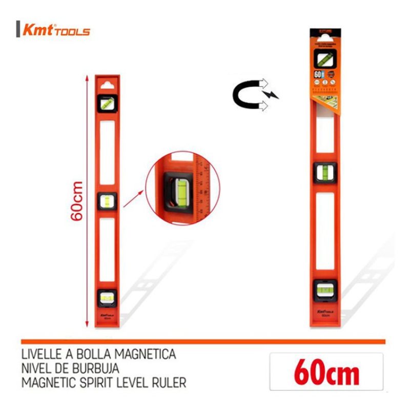 Kmt Style Livella a bolla magnetica con 3 bolle in PP calamitata lu...