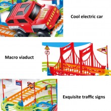 Pista ferrovia con macchinina per bambini giocattolo gioco regalo montabile 3+