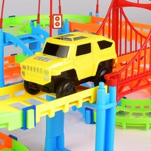 Pista ferrovia con macchinina per bambini giocattolo gioco regalo montabile 3+