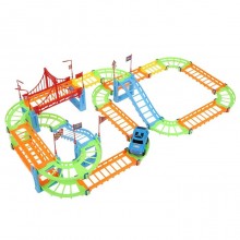 Pista ferrovia con macchinina per bambini giocattolo gioco regalo montabile 3+