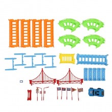 Pista ferrovia con macchinina per bambini giocattolo gioco regalo montabile 3+