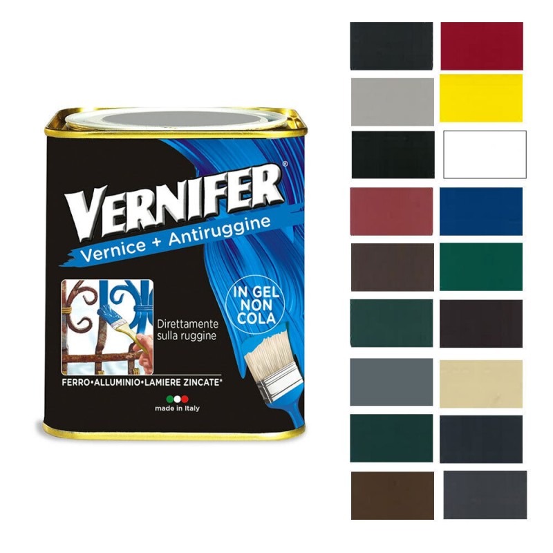 Vernice Gel 750ml con antiruggine pittura smalto VERNIFER AREXONS colori vari