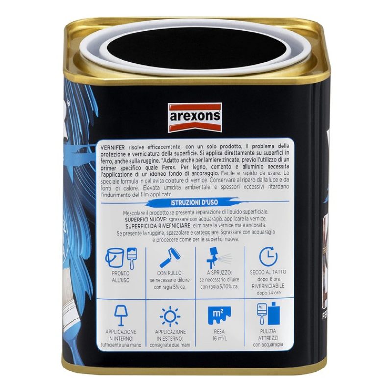 Arexons Vernice Gel 750ml con antiruggine pittura smalto VERNIFER A...