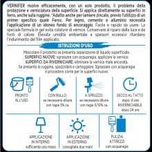 Vernice Gel 2 litri con antiruggine pittura smalto VERNIFER AREXONS colori vari