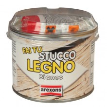 Arexons Stucco per legno colore bianco in pasta 200 gr carteggiabil...