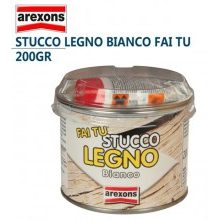 Arexons Stucco per legno colore bianco in pasta 200 gr carteggiabil...