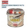 Arexons Stucco per legno colore bianco in pasta 200 gr carteggiabil...