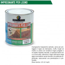 Impregnante legno esterni 750ml cerato professionale protettivo vari colori