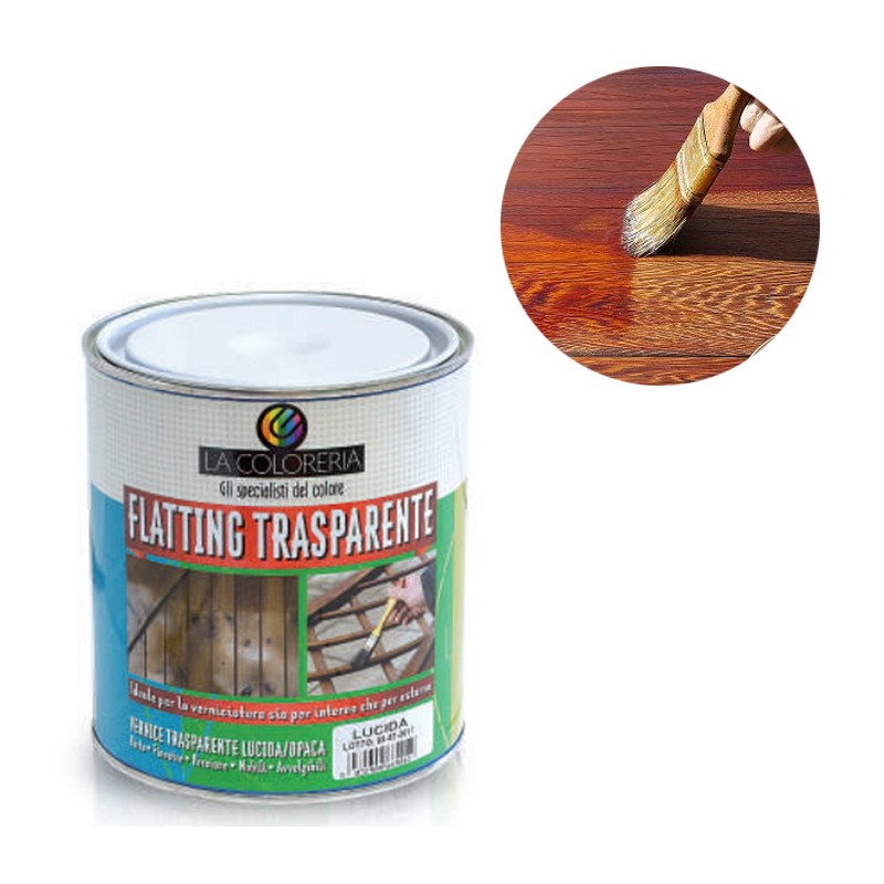 Flatting per legno trasparente lucido 750 ml vernice Protettiva imbarcazioni