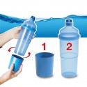 Bottiglia Borraccia in plastica 750ml con bicchiere senza BPA  palestra sport