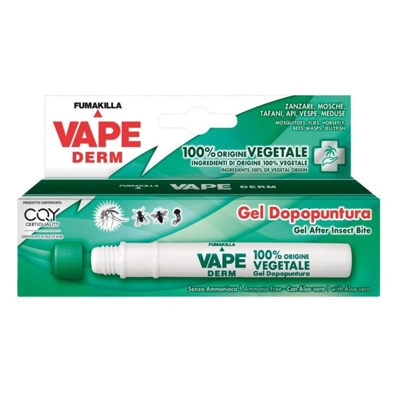 Vape Vape Derm Penna Gel Dopopuntura 100% Origine Vegetale contro Z...