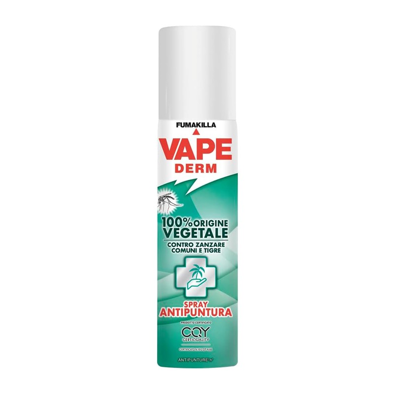 Vape Derm Origine Vegetale Spray Antipuntura 75ml contro zanzare comuni e tigre