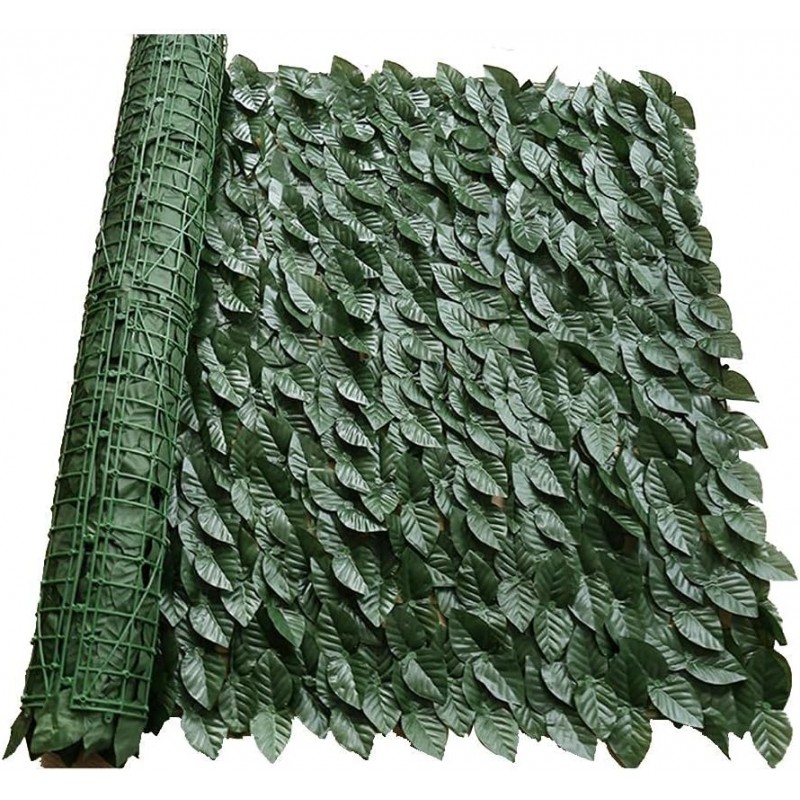 Siepe sintetica 1X3 MT artificiale foglie fogliame edera supporto recinzione