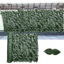 Siepe sintetica 1X3 MT artificiale foglie fogliame edera supporto recinzione