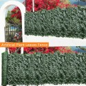 Siepe sintetica 1X3 MT artificiale foglie fogliame edera supporto recinzione
