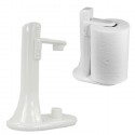 Portarotolo Porta Rotolo Carta Da Cucina In plastica bianca regolabile verticale