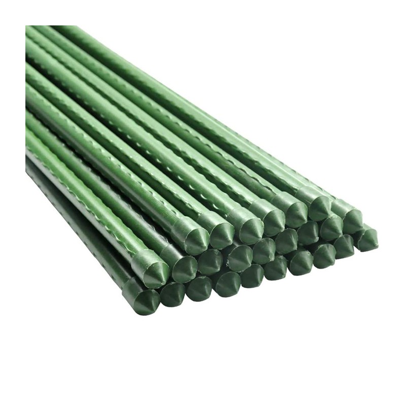 25x Tutori per piante 90cm Ø11mm verde in metallo Bastoni di sostegno paletti