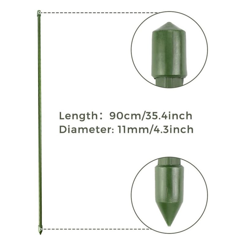 New Arcobaleno 25x Tutori per piante 90cm Ø11mm verde in metallo Ba...