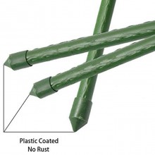 25x Tutori per piante 90cm Ø11mm verde in metallo Bastoni di sostegno paletti