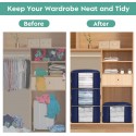 Box Scatola 6PZ Salvaspazio Portatutto Vestiti Armadio Organizer 45x30x20 cm