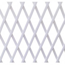 Traliccio Estensibile in PVC colore bianco 2x1M 1x1M  piante rampicanti balcone