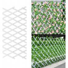 Traliccio Estensibile in PVC colore bianco 2x1M 1x1M  piante rampicanti balcone