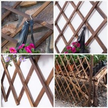 Traliccio Rete Estensibile In Legno Scuro Parete Giardino Piante varie misure