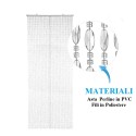 Tenda Antimosche Anti Insetti Porta Finestra con Fili e Perline in PVC 3 Misure