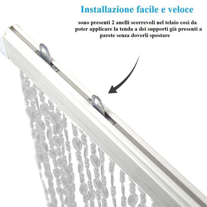 New Arcobaleno Tenda Antimosche Anti Insetti Porta Finestra con Fil...
