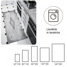 Tappeto A Pelo Corto Moderno per Camera Soggiorno Salotto Ornamento Varie Misure