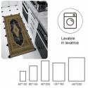 Tappeto Moderno Camera Soggiorno Salotto oro e nero Ornamento Varie misure