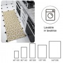 Tappeto Camera Soggiorno Salotto Moderno oro/bianco A Pelo Corto Varie misure