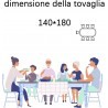 BVT Tovaglia Antimacchia Poliestere rettangolare grigia da cucina +...
