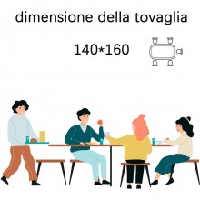 Tovaglia Antimacchia Poliestere rettangolare grigia da cucina + fermatovaglia
