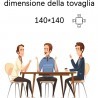 BVT Tovaglia Antimacchia Poliestere rettangolare grigia da cucina +...