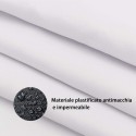 Tovaglia Antimacchia in Poliestere Rettangolare bianca da cucina + fermatovaglia