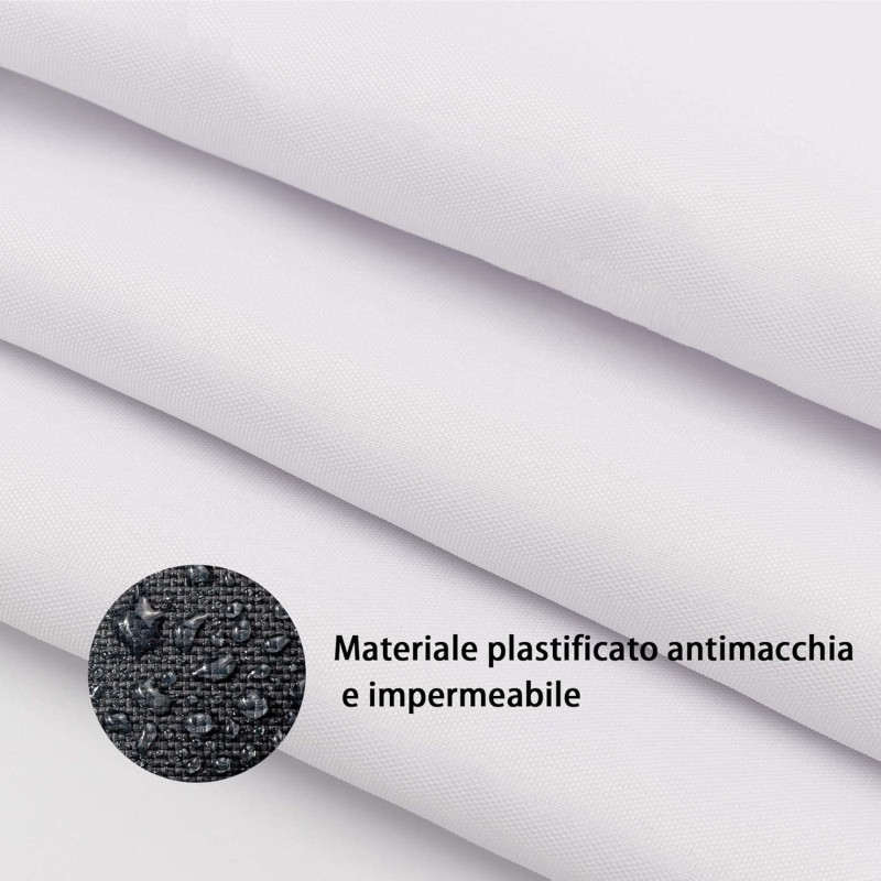 Fokitut 2 tovaglie rettangolari impermeabili in poliestere, resistenti alle macchie e alle pieghe, per cucina, sala da pranzo, matrimonio, festa, cena di vacanza, 228,6 x 332,9 cm, colore: rosso