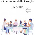 Tovaglia Antimacchia in Poliestere Rettangolare bianca da cucina + fermatovaglia