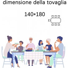 Tovaglia Antimacchia in Poliestere Rettangolare bianca da cucina + fermatovaglia